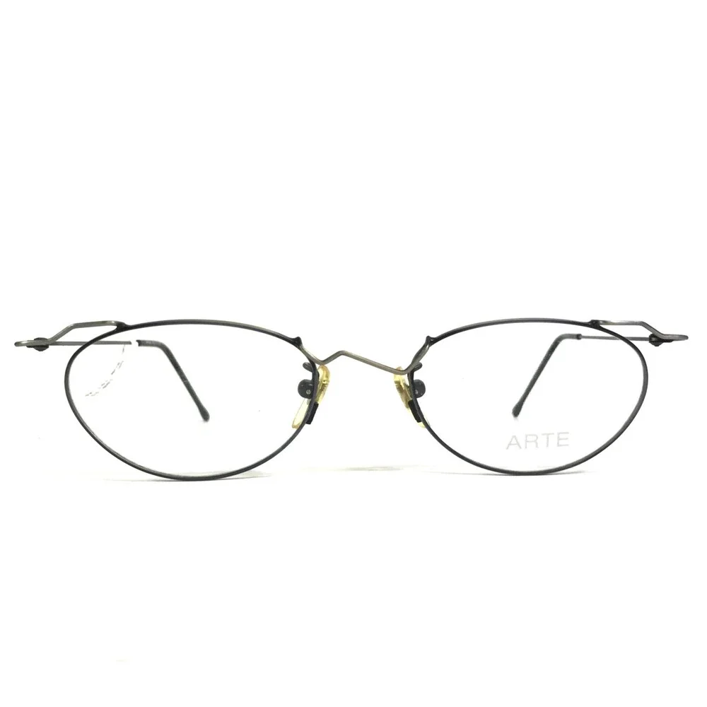 Vintage Arte Eyeglasses Frames MOD. 5003 COL.1108 Gunmetal Oval Wire 49-20-125